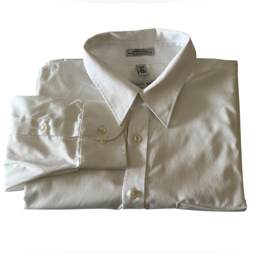 Geoffrey Beene Men’s White Dress Shirt Classic Tailored Fit Size 16 1/2 (34/35)